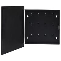 vidaXL Key Box with Magnetic Board Black 35x35x4 cm, black vidaXL Key Box with Magnetic Board Black 35x35x4 cm