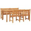 vidaXL 4 Piece Garden Dining Set Solid Wood Teak