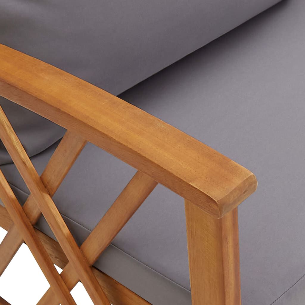 vidaXL 2 Piece Garden Lounge Set with Cushions Solid Acacia Wood