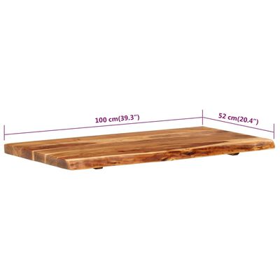 vidaXL Bathroom Vanity Top Solid Acacia Wood 100x52x3.8 cm,  vidaXL Bathroom Vanity Top Solid Acacia Wood 100x52x3.8 cm