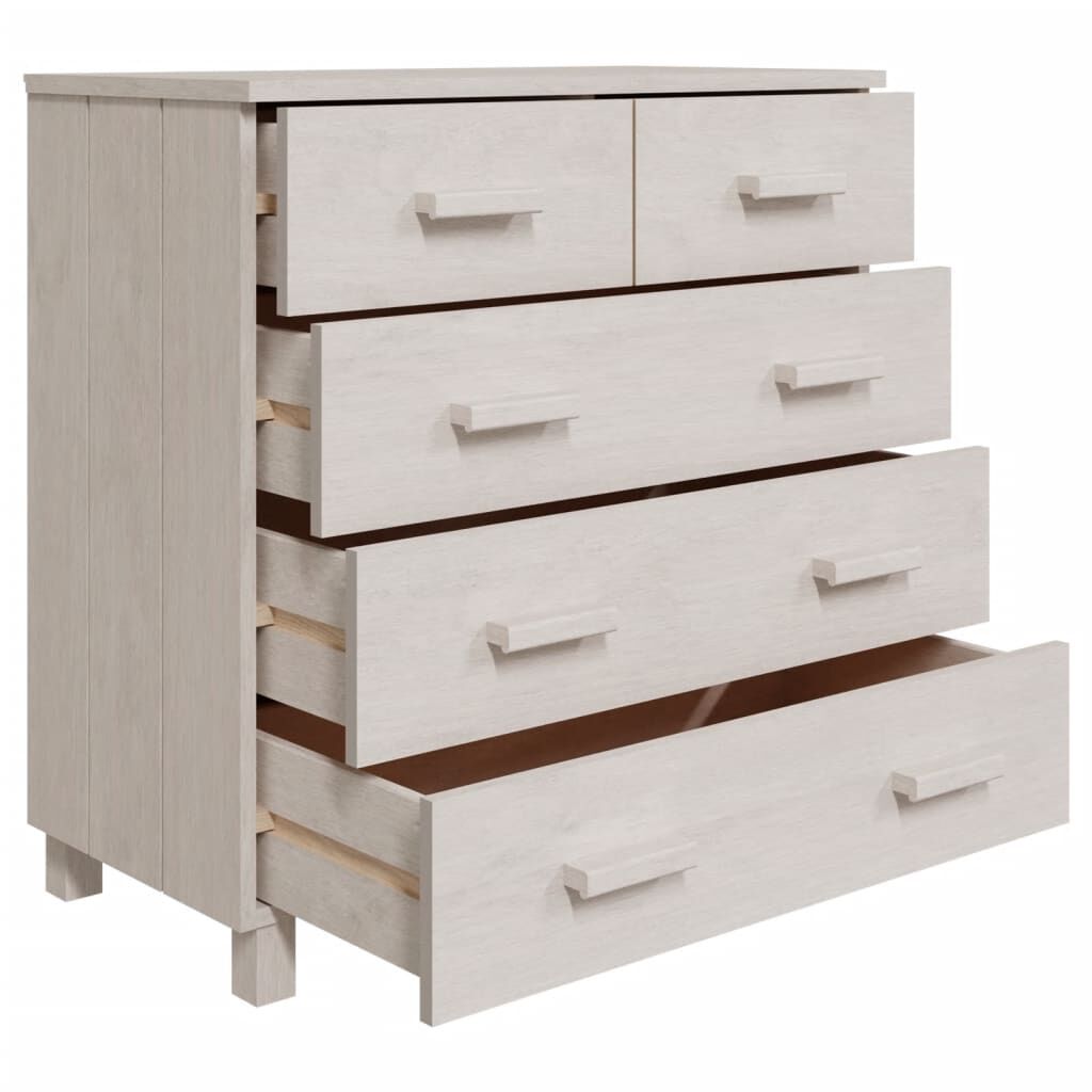 vidaXL Sideboard HAMAR White 79x40x80 cm Solid Wood Pine