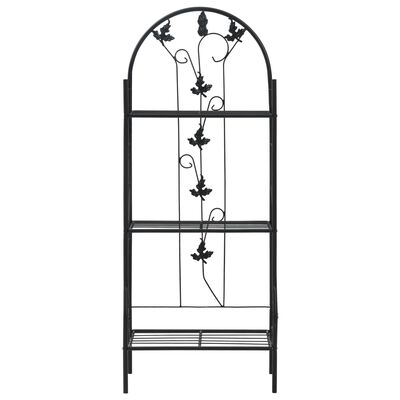 vidaXL 3-Layer Plant Rack Black 52x28x128 cm Iron,  vidaXL 3-Layer Plant Rack Black 52x28x128 cm Iron