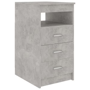 vidaXL Drawer Cabinet Concrete Grey 40x50x76 cm Engineered Wood