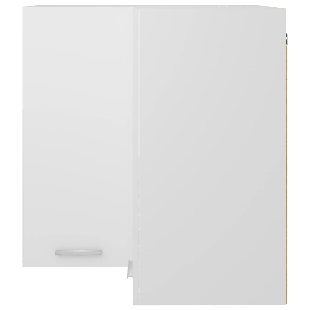 vidaXL Hanging Corner Cabinet Lyon White 57x57x60 cm Engineered Wood