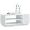 vidaXL Coffee Table High Gloss White 102x55x43 cm Engineered Wood