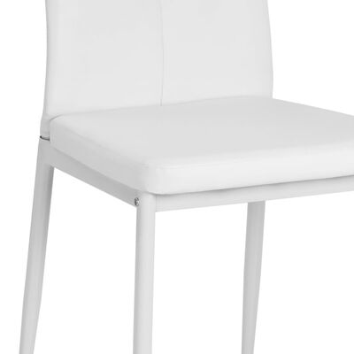 vidaXL Dining Chairs 6 pcs White Faux Leather