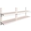 vidaXL 2-Tier Floating Wall Shelves 2 pcs Stainless Steel 200x30 cm