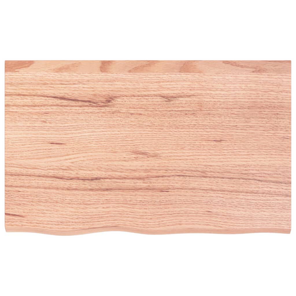 vidaXL Table Top Light Brown 80x50x(2-6) cm Treated Solid Wood Oak