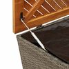 vidaXL Garden Storage Box Grey 110x50x54 cm Poly Rattan Acacia Wood