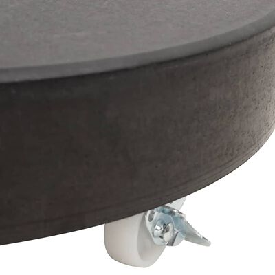 vidaXL Parasol Base Granite 30 kg Round Black, Black vidaXL Parasol Base Granite 30 kg Round Black