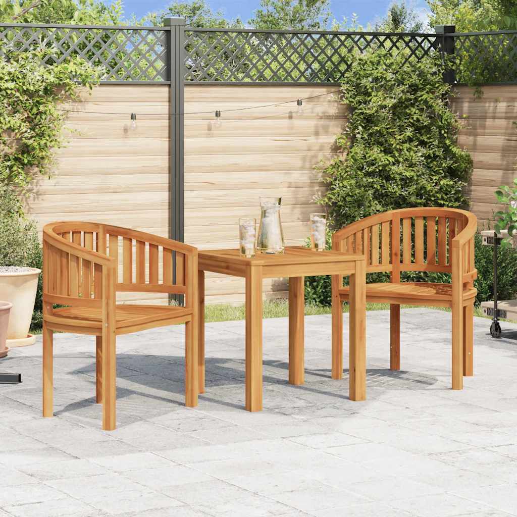 vidaXL Banana Chair Solid Teak Wood