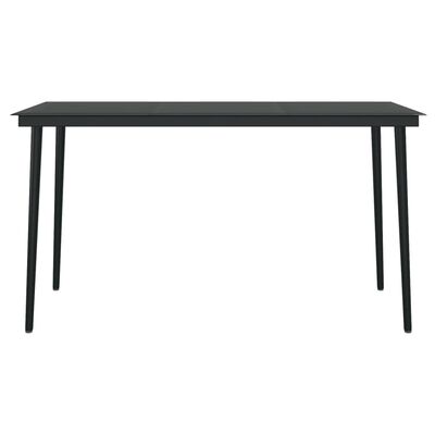 vidaXL 5 Piece Garden Dining Set Grey and Black, grey and black vidaXL 5 Piece Garden Dining Set Grey and Black