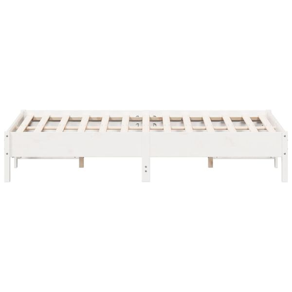 vidaXL Bed Frame without Mattress White 120x200 cm Solid Wood Pine
