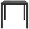 vidaXL 3 Piece Garden Dining Set with Cushions Poly Rattan Black