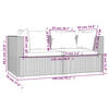 vidaXL 3 Piece Garden Lounge Set with Cushions Grey Poly Rattan