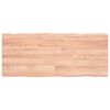 vidaXL Table Top Light Brown 120x50x(2-4)cm Treated Solid Wood Live Edge
