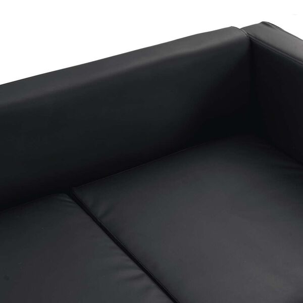 vidaXL Sofa 2-Seater Artificial Leather Black