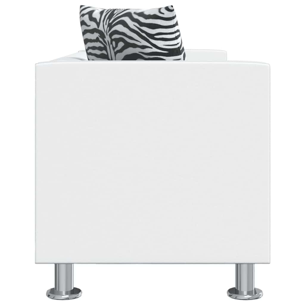 vidaXL Sofa 2-Seater Artificial Leather White