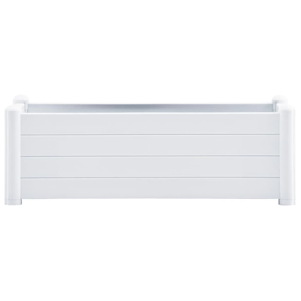 vidaXL Garden Raised Bed PP White 100x43x35 cm