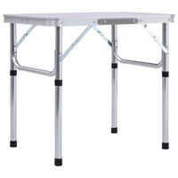 vidaXL Folding Camping Table White Aluminium 60x45 cm, white vidaXL Folding Camping Table White Aluminium 60x45 cm