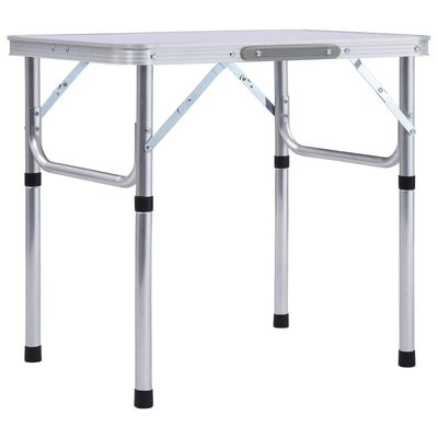 vidaXL Folding Camping Table White Aluminium 60x45 cm, white vidaXL Folding Camping Table White Aluminium 60x45 cm