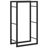 vidaXL Firewood Rack Matt Black 50x28x94 cm Steel