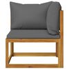 vidaXL 5 Piece Garden Lounge Set with Cushion Solid Acacia Wood
