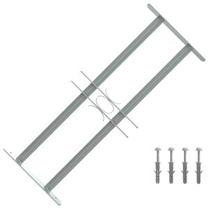 Adjustable Security Grille for Windows with 2 Crossbars 500-650 mm