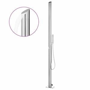 vidaXL Garden Shower 220 cm Stainless Steel
