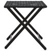 vidaXL 5 Piece Garden Dining Set Foldable Black Poly Rattan