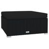 vidaXL 4 Piece Garden Lounge Set with Cushions Black Poly Rattan