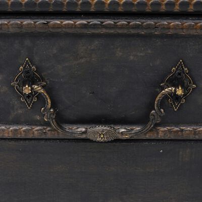 vidaXL Treasure Chest Wood Black 90x51x42 cm,  vidaXL Treasure Chest Wood Black 90x51x42 cm