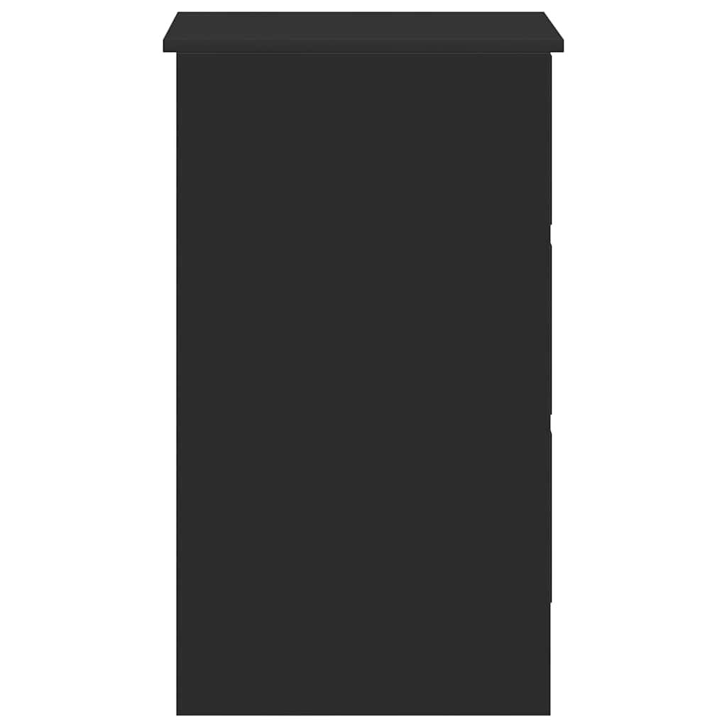vidaXL Desk Black 90x45x76 cm Engineered Wood