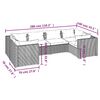 vidaXL 6 Piece Garden Lounge Set with Cushions Poly Rattan Brown
