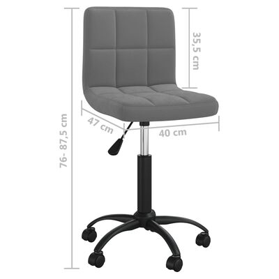 vidaXL Swivel Dining Chair Dark Grey Velvet, dark grey vidaXL Swivel Dining Chair Dark Grey Velvet