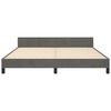 vidaXL Bed Frame without Mattress Dark Grey 183x203 cm King Velvet