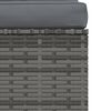 vidaXL 3-Seater Sofa with Cushions Grey Poly Rattan