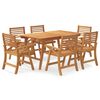 vidaXL 7 Piece Garden Dining Set Solid Wood Acacia