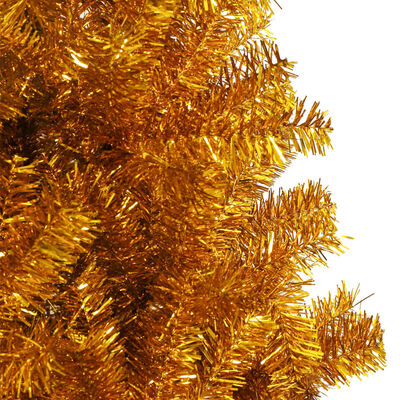 vidaXL Artificial Christmas Tree with Stand Gold 240 cm PET, gold vidaXL Artificial Christmas Tree with Stand Gold 240 cm PET