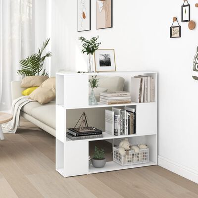 vidaXL Book Cabinet Room Divider White 100x24x94 cm, white vidaXL Book Cabinet Room Divider White 100x24x94 cm