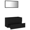 vidaXL 2 Piece Bathroom Furniture Set Black Engineered Wood
