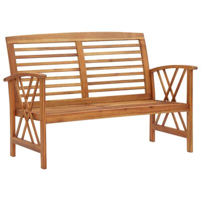 vidaXL 2 Piece Garden Lounge Set Solid Acacia Wood, brown vidaXL 2 Piece Garden Lounge Set Solid Acacia Wood