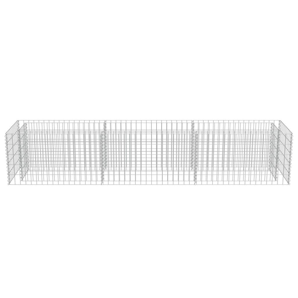 vidaXL Gabion Raised Bed Galvanised Steel 270x50x50 cm