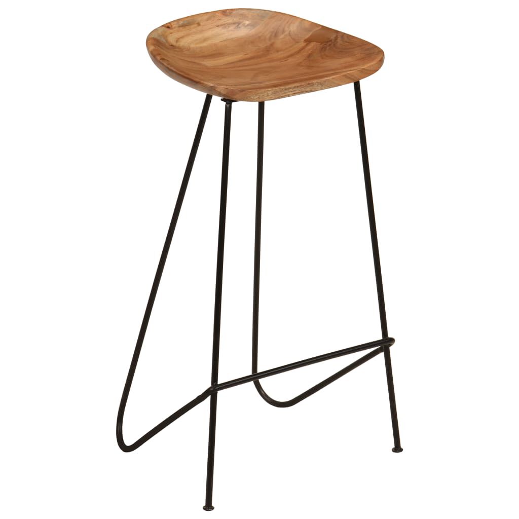 vidaXL Bar Stools 2 pcs Solid Acacia Wood