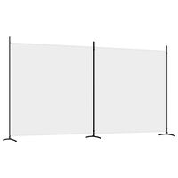 vidaXL 2-Panel Room Divider White 348x180 cm Fabric, white vidaXL 2-Panel Room Divider White 348x180 cm Fabric