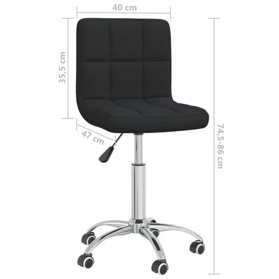 vidaXL Swivel Dining Chair Black Fabric, black vidaXL Swivel Dining Chair Black Fabric