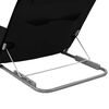 vidaXL Folding Beach Mats 2 pcs Steel and Fabric Black