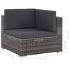 vidaXL 7 Piece Garden Lounge Set with Cushions Poly Rattan Grey