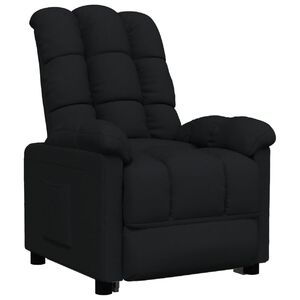 vidaXL Recliner Chair Black Fabric