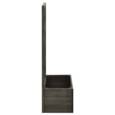 vidaXL Garden Trellis Planter Grey 50x25x90 cm Solid Firwood, grey vidaXL Garden Trellis Planter Grey 50x25x90 cm Solid Firwood